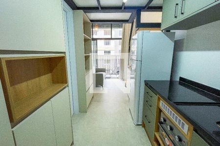 Cozinha de kitnet/studio para alugar com 1 quarto, 23m² em Pinheiros, São Paulo