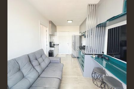 Sala/Cozinha de apartamento à venda com 1 quarto, 27m² em Barra Funda, São Paulo