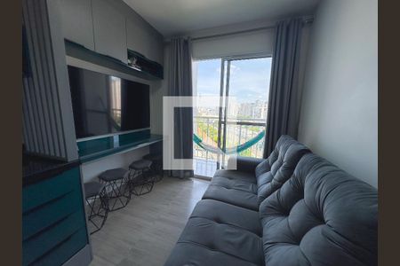 Sala/Cozinha de apartamento à venda com 1 quarto, 27m² em Barra Funda, São Paulo