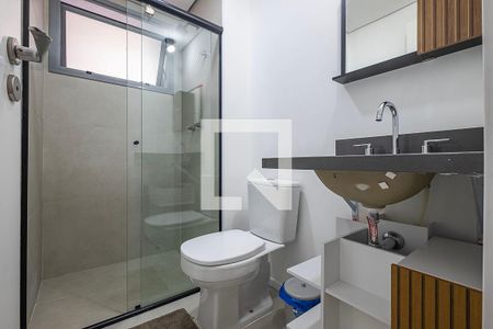 Banheiro de kitnet/studio à venda com 1 quarto, 30m² em Pinheiros, São Paulo