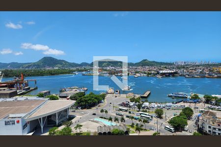 Vista da Sala de apartamento para alugar com 2 quartos, 66m² em Ponta da Praia, Santos