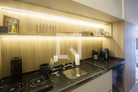 Cozinha de kitnet/studio para alugar com 1 quarto, 21m² em Santo Amaro, São Paulo