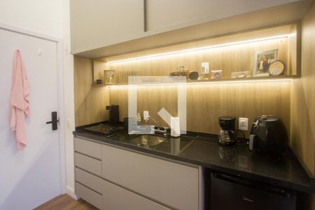 Cozinha de kitnet/studio para alugar com 1 quarto, 21m² em Santo Amaro, São Paulo