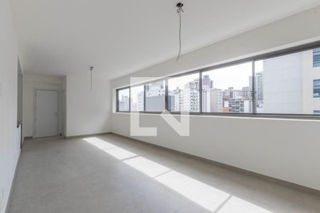 Sala de apartamento à venda com 3 quartos, 110m² em Funcionários, Belo Horizonte