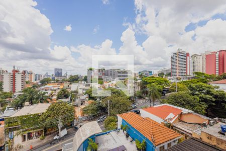 Vista da Varanda de kitnet/studio para alugar com 1 quarto, 57m² em Jardim das Bandeiras, São Paulo