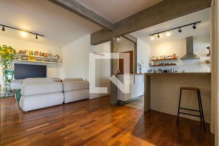 Sala/Cozinha de apartamento para alugar com 1 quarto, 73m² em Cerqueira César, São Paulo