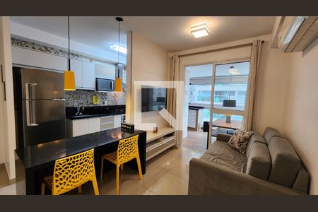 Sala de apartamento para alugar com 1 quarto, 48m² em Ponta da Praia, Santos