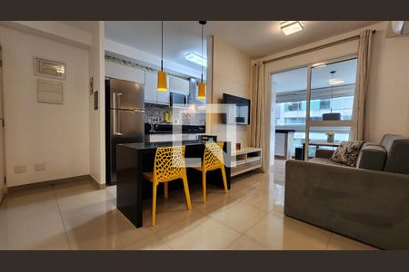 Sala de apartamento para alugar com 1 quarto, 48m² em Ponta da Praia, Santos