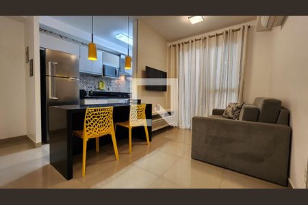 Sala de apartamento para alugar com 1 quarto, 48m² em Ponta da Praia, Santos