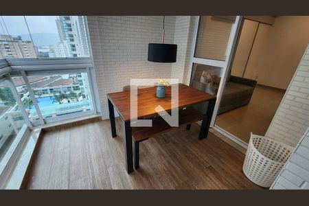 Varanda da Sala de apartamento para alugar com 1 quarto, 48m² em Ponta da Praia, Santos