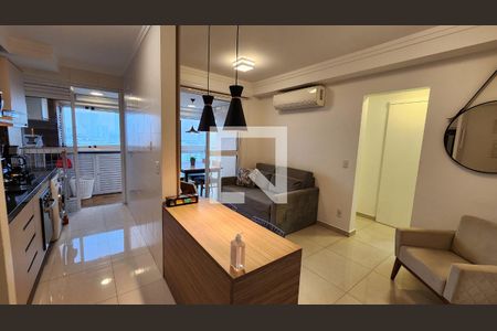 Sala de apartamento para alugar com 1 quarto, 48m² em Ponta da Praia, Santos