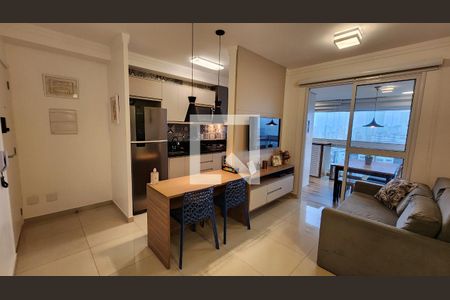 Sala de apartamento para alugar com 1 quarto, 48m² em Ponta da Praia, Santos