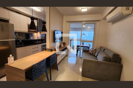 Sala de apartamento para alugar com 1 quarto, 48m² em Ponta da Praia, Santos