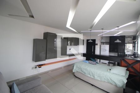 Sala / Cozinha de apartamento para alugar com 1 quarto, 40m² em Carandiru, São Paulo