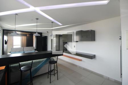 Sala / Cozinha de apartamento para alugar com 1 quarto, 40m² em Carandiru, São Paulo