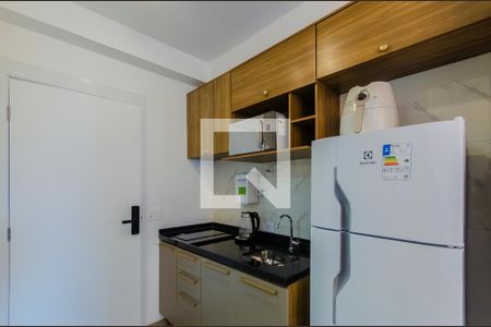 Cozinha de kitnet/studio para alugar com 1 quarto, 21m² em Paraíso, São Paulo