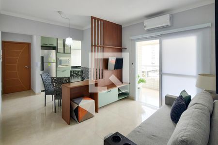 Sala de apartamento para alugar com 2 quartos, 78m² em Vila Caiçara, Praia Grande