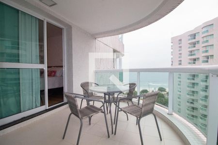 Varanda da Sala de apartamento para alugar com 1 quarto, 52m² em Barra da Tijuca, Rio de Janeiro