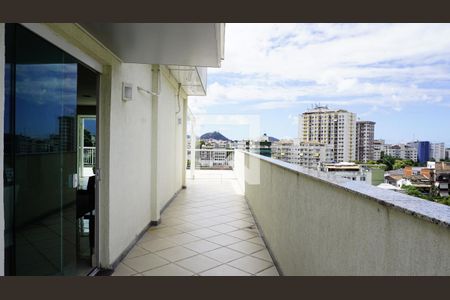 Varanda - Cobertura de apartamento à venda com 3 quartos, 390m² em Tanque, Rio de Janeiro