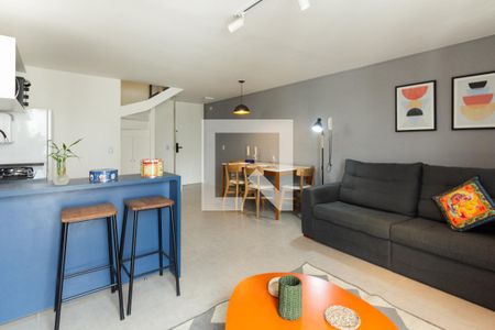 Sala/Cozinha de apartamento para alugar com 1 quarto, 68m² em Vila Nova Conceição, São Paulo