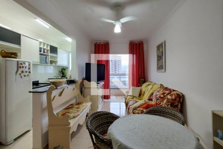 Sala de apartamento para alugar com 1 quarto, 50m² em Vila Caiçara, Praia Grande