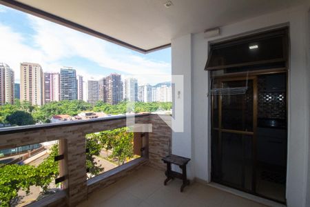 Varanda da Sala de apartamento para alugar com 1 quarto, 56m² em Barra da Tijuca, Rio de Janeiro