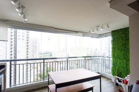 Varanda da Sala de apartamento à venda com 2 quartos, 73m² em Vila Andrade, São Paulo