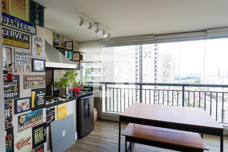 Varanda da Sala de apartamento à venda com 2 quartos, 73m² em Vila Andrade, São Paulo