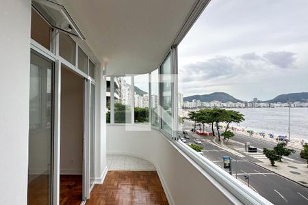 Sala - Varanda de apartamento para alugar com 3 quartos, 110m² em Copacabana, Rio de Janeiro