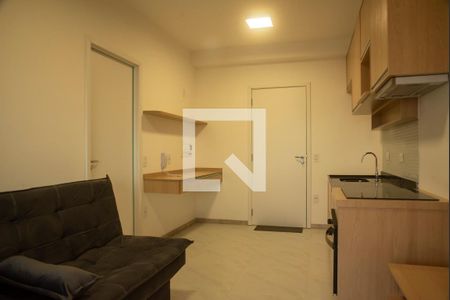 Sala/Cozinha de apartamento para alugar com 1 quarto, 41m² em Mirandópolis, São Paulo