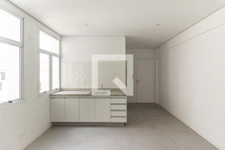 Sala e Cozinha de kitnet/studio para alugar com 1 quarto, 36m² em Campos Elíseos, São Paulo