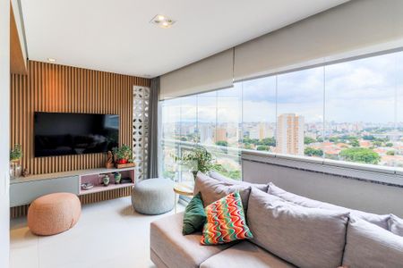 Sala de TV/Varanda de apartamento à venda com 2 quartos, 80m² em Campo Belo, São Paulo