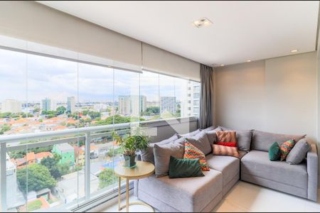 Sala de TV/Varanda de apartamento à venda com 2 quartos, 80m² em Campo Belo, São Paulo