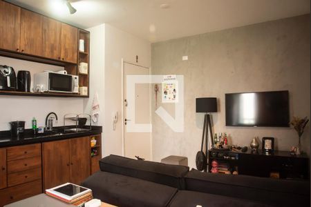 Sala/Cozinha de apartamento à venda com 1 quarto, 30m² em Mirandópolis, São Paulo