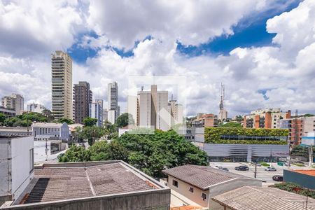 Sala/Cozinha - Vista Varanda de apartamento para alugar com 1 quarto, 42m² em Jardim das Bandeiras, São Paulo