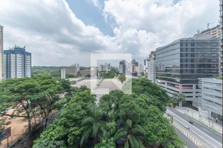 Varanda - Vista de apartamento à venda com 1 quarto, 31m² em Brooklin, São Paulo