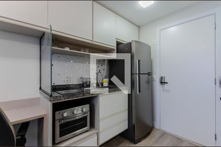 Cozinha de kitnet/studio para alugar com 1 quarto, 26m² em Liberdade, São Paulo