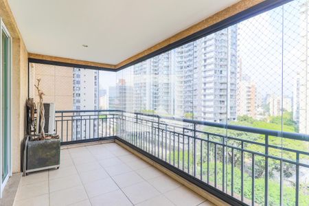 Varanda da Sala de apartamento à venda com 3 quartos, 125m² em Brooklin, São Paulo