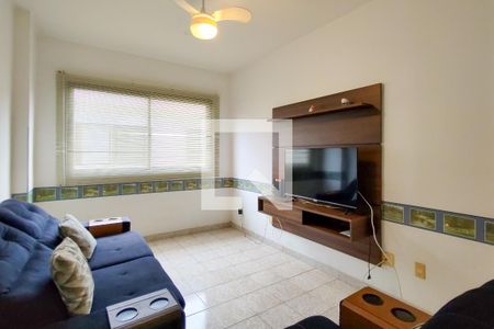 Sala de apartamento para alugar com 1 quarto, 70m² em Canto do Forte, Praia Grande