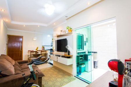 Sala de apartamento à venda com 2 quartos, 70m² em Vila Tibiriçá, Santo André