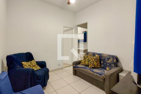 Sala de apartamento para alugar com 1 quarto, 40m² em Guilhermina, Praia Grande