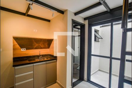 Sala/Cozinha de apartamento para alugar com 1 quarto, 21m² em Bangú, Santo André