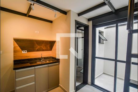 Sala/Cozinha de apartamento para alugar com 1 quarto, 25m² em Bangú, Santo André