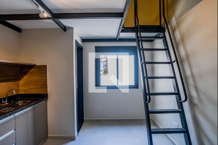 Sala/Cozinha de apartamento para alugar com 1 quarto, 21m² em Bangú, Santo André