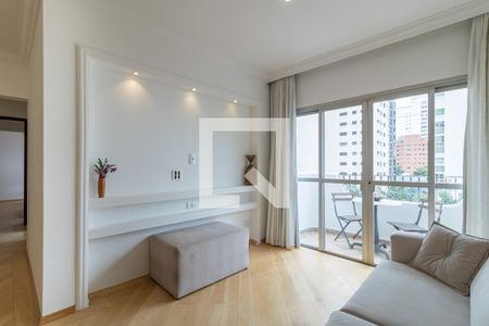 Sala  de apartamento para alugar com 2 quartos, 92m² em Indianópolis, São Paulo