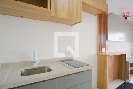 Cozinha de kitnet/studio para alugar com 1 quarto, 26m² em Vila Esperança, São Paulo