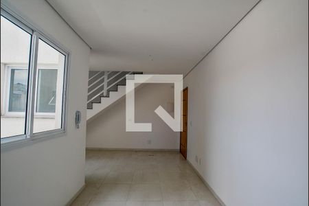 Sala de apartamento à venda com 2 quartos, 80m² em Vila Scarpelli, Santo André