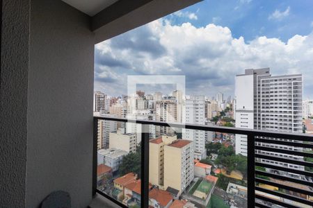 Stúdio - Varanda de kitnet/studio para alugar com 1 quarto, 27m² em Pompeia, São Paulo