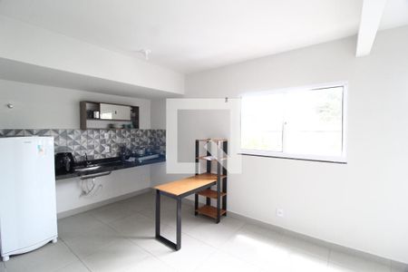 Sala/Cozinha de kitnet/studio para alugar com 1 quarto, 33m² em Umuarama, Uberlândia