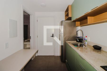 Cozinha de kitnet/studio para alugar com 1 quarto, 27m² em Petrópolis, Porto Alegre